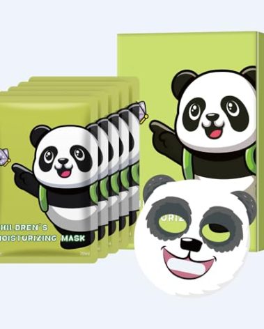 Face Masks Skincare, Animal Character Sheet Mask, Facial Masks for Women, Spa Masks for All Skin Types, Birthday Party Spa Presents for Kids Teens Girls, Sheet Masks 5 Pack