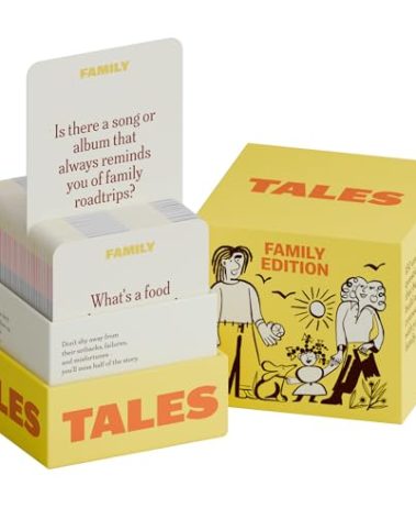 TALES 150 Conversation Cards, Family Edition, Perfect for Family Games for Adults, Teens, and Kids, Family Dinners, Game Nights, Gifts, Holidays, and Gatherings, Prompts for Meaningful Connections