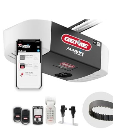 Genie QuietLift Connect – WiFi Smart Garage Door Opener with Added Wireless Keypad, ¾ HPC Smart Belt Drive – Compatible with Alexa and Google Assistant, Model 3053-TKV