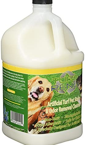 TURF RENU Tr10101 Bio-Enzymatic Cleaning Solution for Synthetic/Artificial Turf and Pet Odor Control, 1-Gallon (Package may Vary)