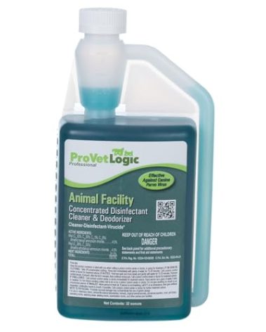 ProVetLogic Animal Facility Disinfectant Cleaner & Deodorizer (Concentrated) - 32oz AcuPro Bottle
