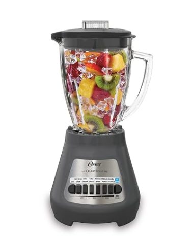 Oster® Classic Series 8-Speed Blender with 6-Cup Glass Jar, Gray