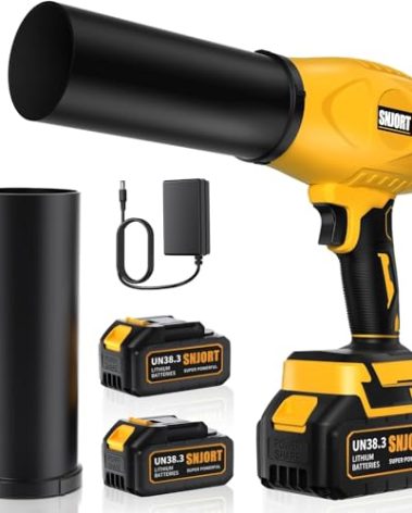 Leaf Blower Cordless with Battery and Charger, 800,000 RPM, Extended Nozzle, Lightweight Handheld Design,Blower for Patio Cleaning