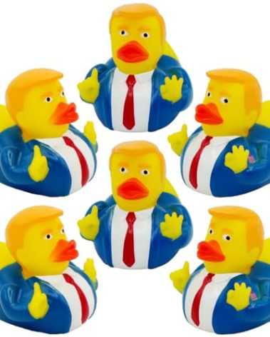 4E's Novelty 6 President Rubber Ducks Bulk - Pack of 6 - Small 2.3 Inch, Rubber Duckies Great for Jeep Ducking, 2025 Gifts, Bath Tub Toys