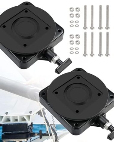 HTJYMY 2 Pack 2207003 Standard Low-Profile Swivel Base w/Hardware Compatible with Cannon Downrigger Mount 3991913