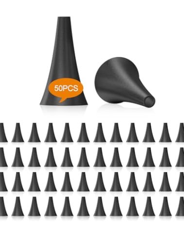 Ear Specula Set for ScopeAround Digital Otoscope, Set of 50 Pieces, Replacement Otoscope Tips, Ear Speculum, Compatible with ScopeAround SA39W/SA39i/M28/MS450 Otoscope