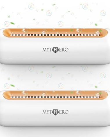 Mythero Chemical-Free Shoe Deodorizer for Sneaker, Boot, All Footwear, Rechargeable & Long-Lasting Shoe Freshener 2-Pack, Ozone Technology Shoe Odor Elimination, Durable Shoe Smell Remover