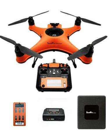 SwellPro FD1+ Fisherman Best Fishing Drone with Bait Release, 4.8 LBS Payload, 1.3KM Range, IP67 Waterproof, Auto Return & Flip, Self-floating, Entry-Level, No Camera Included