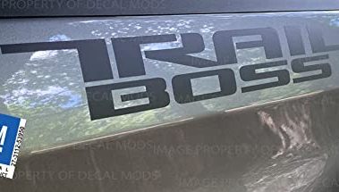 Decal Mods Trail Boss Replacement Decal Sticker for Chevy Silverado die-Cut (2019-2024) Bed Side 1500 2500 HD (Set of 2) Black Matte - CBM