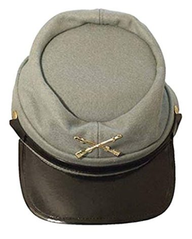 Jacobson Hat Company Civil War Wool Lined Kepi Hat - Gray