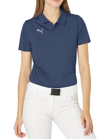 PUMA Women's teamLIGA Sideline Polo, Peacoat White