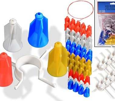 FSFF .625 Blowgun Long Range Sight and Replacement Cone Kit for Darts, Big 70 Pack, fletched fit All Steel 2 and 2.5mm Cold Dart Shaft, snap Sight on All Blowgun Tubes Great Accuracy Distance Cones