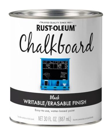 Rust-Oleum 206540 Chalkboard Brush-On Paint, 30 oz, Black