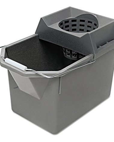 Rubbermaid Commercial Products, 15-Quart Lightweght Pail/Mop Bucket with Mop Strainer/Wringer Combo, Gray, Heavy Duty Mopping/Cleaning for Professional/Janitorial Use