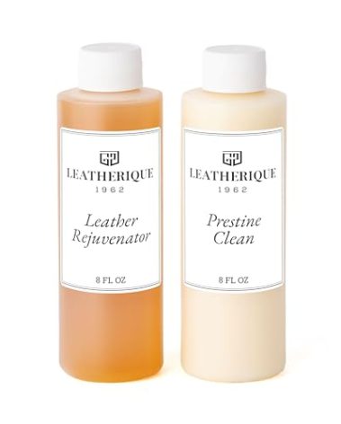 Leatherique Leather Care & Preservation Set - 8 oz | Leatherique Rejuvenator Oil & Prestine Clean 2-Step System | Softens, Conaditions & Preserves Leather | Perfect for Cars, Furniture, Saddles & More