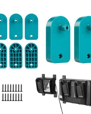 Crivnhar 2 Pack Charger Holder Compatible for Makita, Chargers Mount Work for DC18RC DC18RD DC18RA DC18RF DC18SC DCB18SD DC18SF(Single & Double & 4-Port Charger)