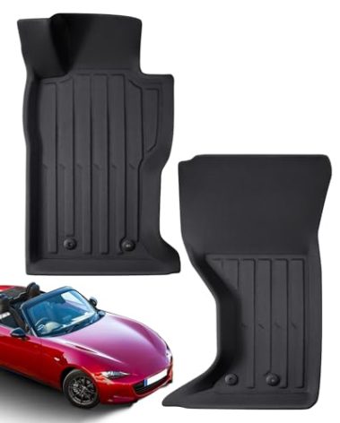 Floor Mats for Mazda MX5 Miata: 2016-2025 Custom Car Accessories, Fit for Fiat 124 Spider 2017 2018, All Weather Black Automotive Carpet Floor Liners for Miata MX-5 ND 2024 2023 2022 2021 2020 2019