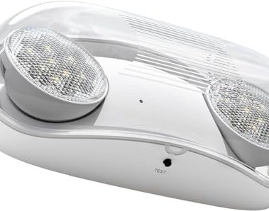 Outdoor Rated High Output White LED Emergency Light (Bug Eyes) with Battery Backup, Wet Location Listed, 90-Minute Minimum Capacity, 120V-277V | 1 Pack