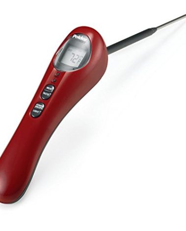 Polder Safe Serve Instant Read Thermometer with Torch, Red