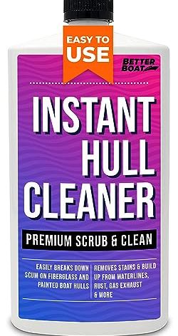 Fiberglass Boat Hull Cleaner, 32oz Marine-Grade Stain Remover & Restorer, Deck Cleaner for Boats, Pontoons, Sailboats, Pro Wash Cleaning Supplies