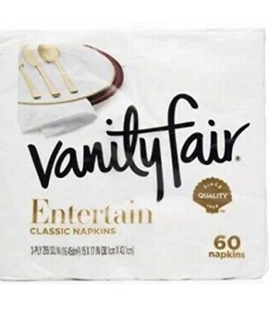 Vanity Fair Impressions 3-ply Napkins, 60 Count, Pack of 2