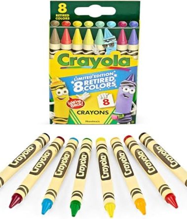 Crayola Crayons Limited Edition with 8 Retired Colors, 1 Box