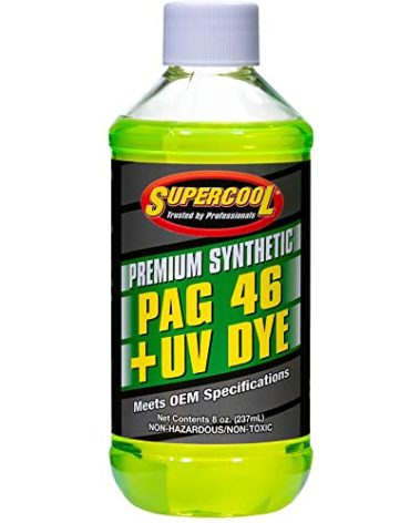 TSI Supercool A/C Comp Lube, UV Dye, 8 Oz, Flsh PNT 442 F, red/Yellow Tint (P46-8D)