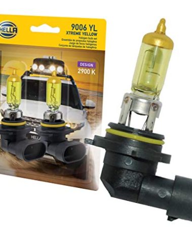HELLA 9006 YL Twin Blister Xtreme Yellow Bulb (12V 55W), 2 Pack