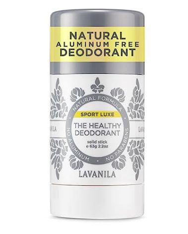 Lavanila Sport Luxe Aluminum Free Deodorant, 2oz - Triple Odor Protection, Fresh Scent - Solid Stick Deodorant for Men & Women, Vegan