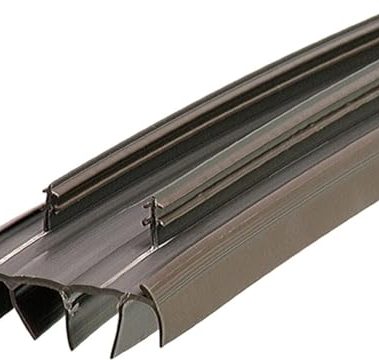 M-D Building Products 67967 Kerf Style 36 Inch Vinyl Replacement Door Bottom with Vinyl Fins, Brown (2 Pack)
