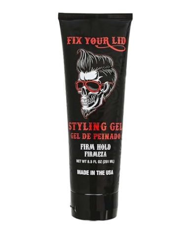 Fix Your Lid Styling Gel for Men's Hair - Firm Hold with Fuller Look - Strong Hold Gel for All Men's Hair Types & Styles - Easy To Wash Out - 8.5 Oz