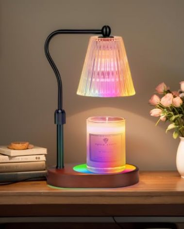 Engpure Candle Warmer Lamp with 7 LED Colors Lamp,Candle Warmer with Timer Dimmer Adjustable Height,Christmas Gift for Women Mom,Birthday Gifts for Women Mom