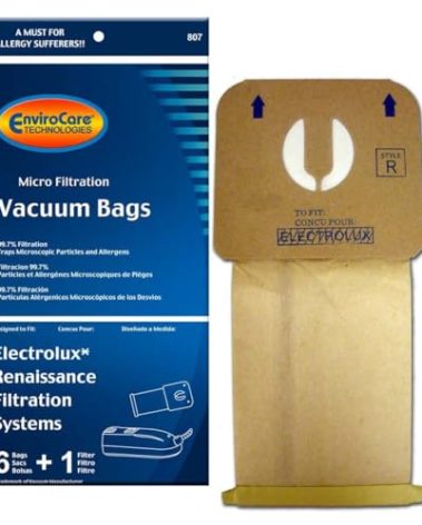EnviroCare Replacement Micro Filtration Vacuum Cleaner Dust Bags Designed to Fit Electrolux Renaissance Style R Canisters 6 Bags and 1 Filter