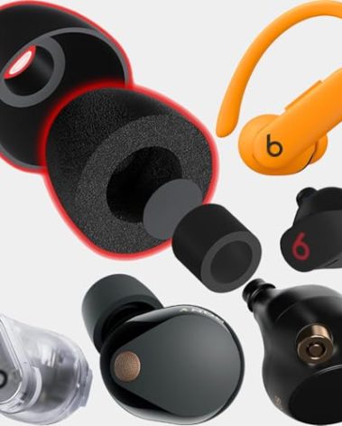 AirFoams Pro Universal Memory Foam Ear Tips with Silicone Shield Patented for Sony WF-1000XM5, WF-1000XM4, Powerbeats Pro 2, Beat Fit Pro, Beats Studio Buds Plus, Beats Flex. Replacement. (SML)