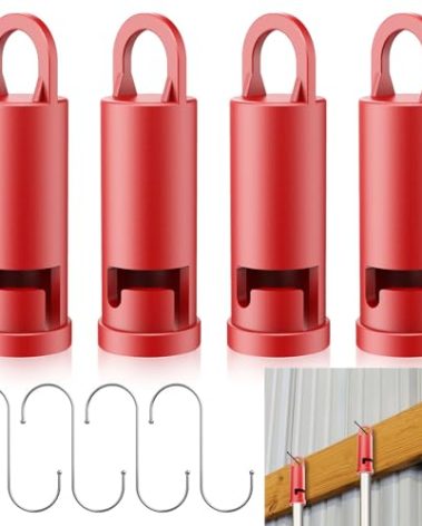 4 Pack Garage Storage Hooks Attachment for Milwaukee M18 Fuel Quik-Lok, Wall Mount Hooks for Organizing Tools - Garage Storage Hooks for Garage, Basement, Backyard, Shed, House, Storeroom, and More