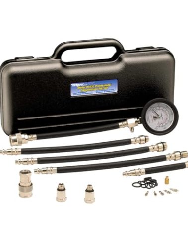 Mityvac MV5530 Engine Compression Test Kit, Manual Pressure Release, 2-3/4 in. Bourdon Tube Gauge, Quick-Disconnect Coupler, Includes Threaded Adapters for Motorcycles, Marine and Small Engines