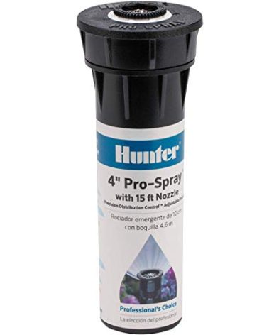 Hunter Pro 4" Pop Up Sprinkler Head, Adjustable 0°–360° Spray Pattern, 8'–15' Coverage, In-Ground Lawn Irrigation System, Sprinkler Head for Yard and Garden