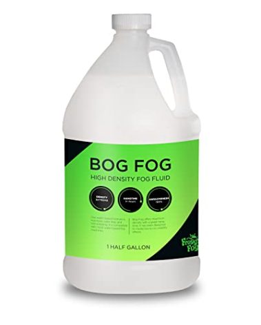 Froggy's Fog Bog Fog Juice, High-Density, Long-Lasting Fog Fluid for Water-Based Fog Machines, Perfect for Professional and Home Haunters, Theme Parks, and Lighting Designers, Half Gallon (64oz.)