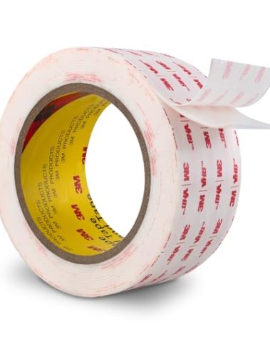 3M Double Sided Mounting Tape VHB 2''x15.4Ft 0.025in Thick White 4930 Heavy Duty Adhesive Waterproof Foam Tape for Car Home Office Decor