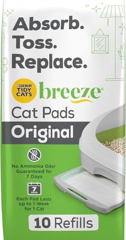 Tidy Cats Purina Breeze Cat Pads Refill Pack - 10-Count Pouches