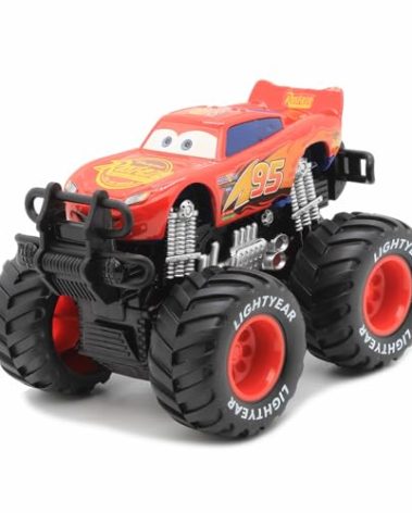 RULBAMN Movie Car 3 Toys, Tow Mater Toy, Lightning McQueen Toys, Jackson Storm, 1:55 Die-cast Toy Car Big Wheel Buggy (Lightning McQueen)
