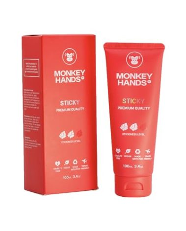 MONKEY HANDS MonkeyHands Gel Grip Pole Dance, Calisthenics, Rings, Parkour, Gymnastics, Padel, Tennis and More - High Performance - Skin Friendly, Vegan (Sticky, 100ml)