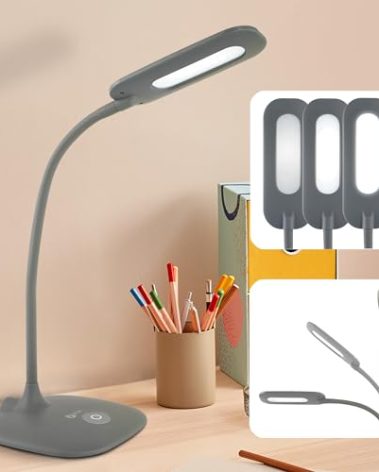 OttLite LED Soft Touch Desk Lamp - 3 Brightness Settings with Energy Efficient Natural Daylight LEDs - Adjustable Flexible Neck & Touch Controls for Tabletops, Home Office, Computer Desk, & Dorms