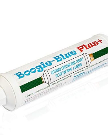Boogie Blue Plus Garden Hose Water Filter for RV and Outdoor use - Removes Chlorine, Chloramines, VOCs, Pesticides/Herbicides Boogie Blue Plus High Capacity Filter - The Organic Gardener's Choice