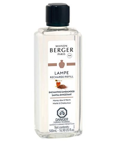 Enchanting Sandalwood - Lampe Berger Fragrance Refill for Home Fragrance Oil Diffuser - 16.9 Fluid Ounces - 500 milliliters