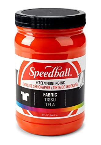 Speedball 004609, 4609, Fabric Screen Printing Ink, 32 Fl oz., Orange