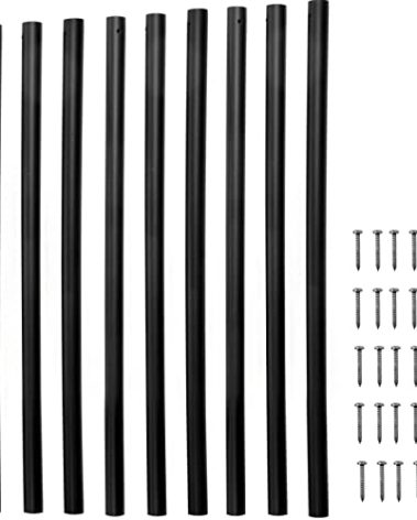 TMEE Balusters Aluminum Deck Spindles,101 Pack Black Staircase Baluster with Screws, 26" Metal Deck Spindles and Stairs Railing, Stylish Deck Railing for Outdoor Stair Deck Porch