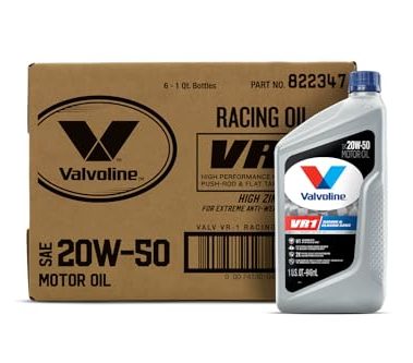 Valvoline VR1 Racing SAE 20W-50 Motor Oil 1 QT, Case of 6
