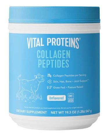 Vital Proteins Collagen Peptides Powder - Grass Fed Collagen Peptides for Hair, Nail, Skin, Bone & Joint Health, Unflavored, 27 Servings