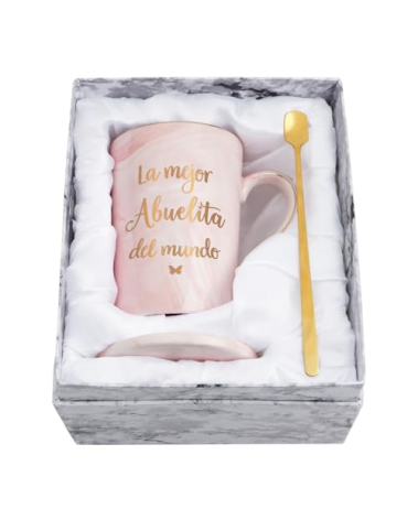 Cabtnca La Mejor Abuelita Del Mundo Mug, Christmas Mothers Day Gifts for Grandma, Abuela Gifts In Spanish, Regalos Para Abuelita, 14Oz